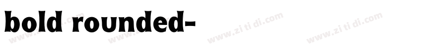 bold rounded字体转换